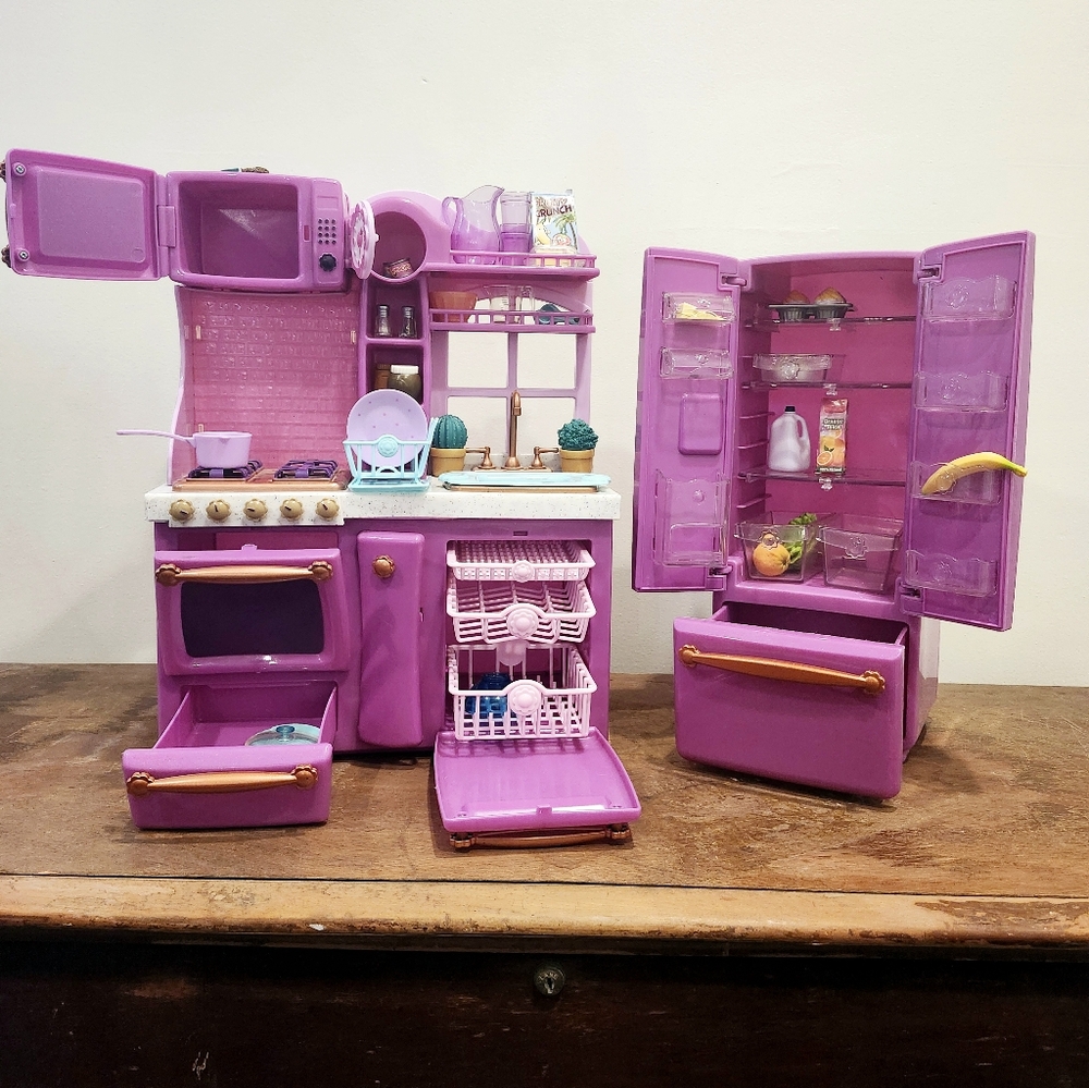 Our Generation PURPLE Gourmet Kitchen & Play Food Accessory Kit for 18" Dolls